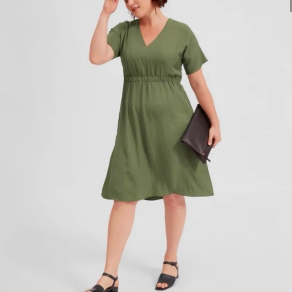 Everlane Japanese GoWeave Short-Sleeve  Utility Dress | Size 4
